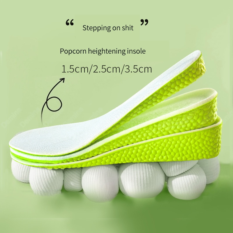 Invisible Height Increase Insoles Green Memory Foa..
